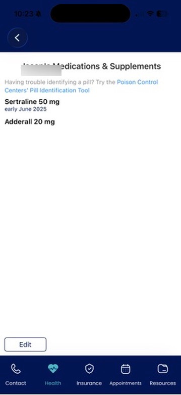 Track every medication.